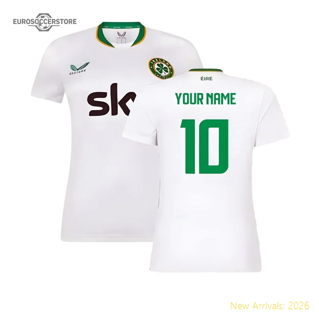 2024-2025 Republic of Ireland Away Shirt (Womens) (Your Name)-The Soccer Shirt Hub