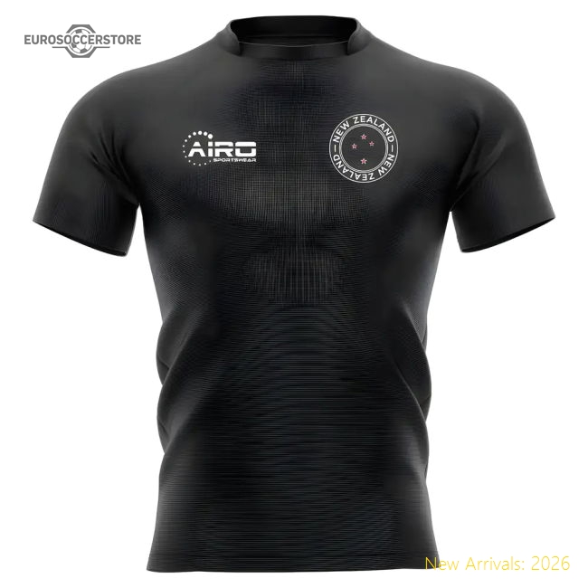 2025-2026 New Zealand All Blacks Home Concept Rugby Shirt-The Soccer Shirt Hub