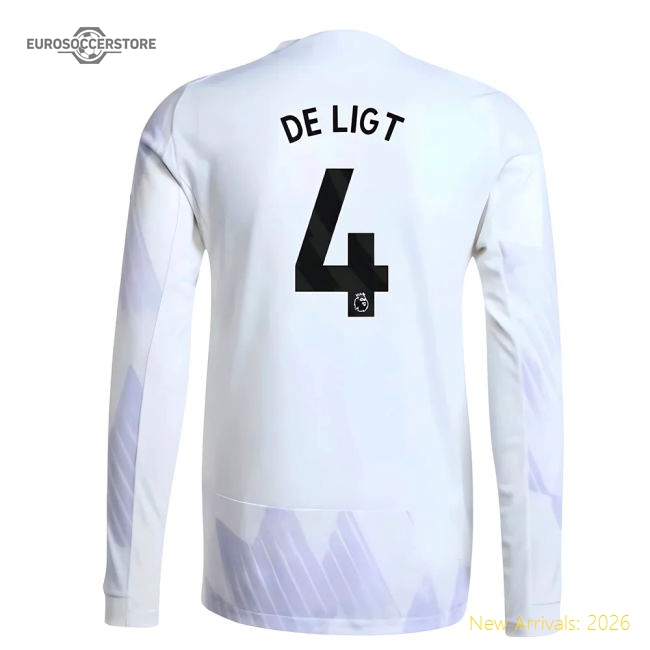 2025-2026 Man Utd Authentic Long Sleeve Away Shirt (De Ligt 4)-The Soccer Shirt Hub
