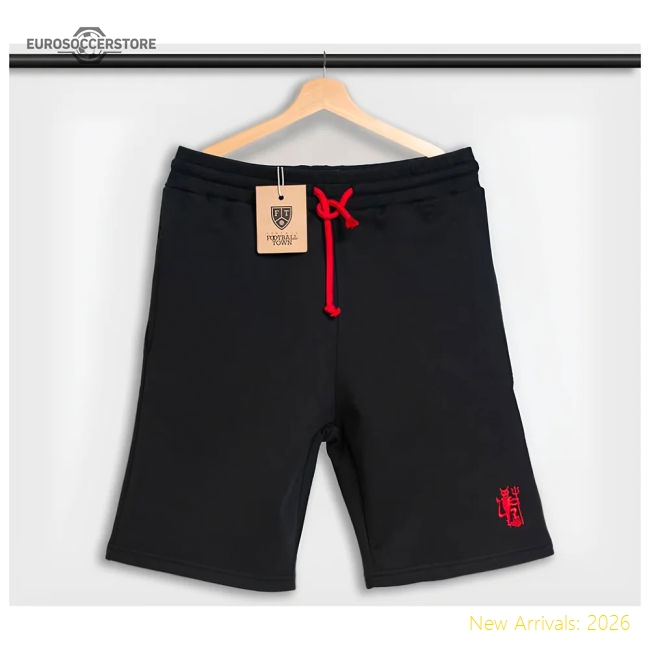 Manchester The Devil Shorts (Black)-The Soccer Shirt Hub