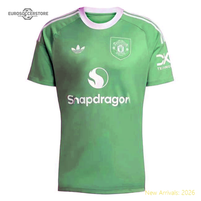 2025-2026 Man Utd Third Goalkeeper Shirt (Green) (Your Name)-The Soccer Shirt Hub
