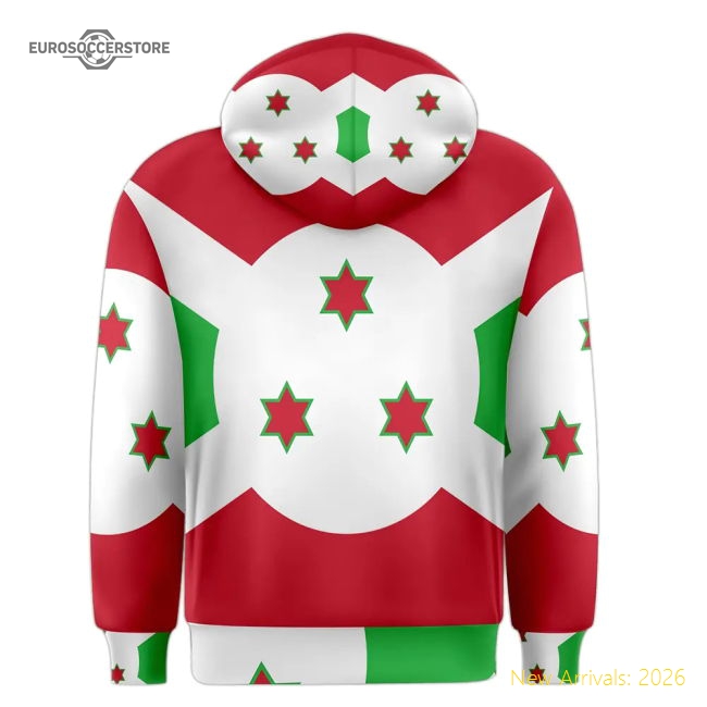 Burundi Sublimated Flag Hoody-The Soccer Shirt Hub