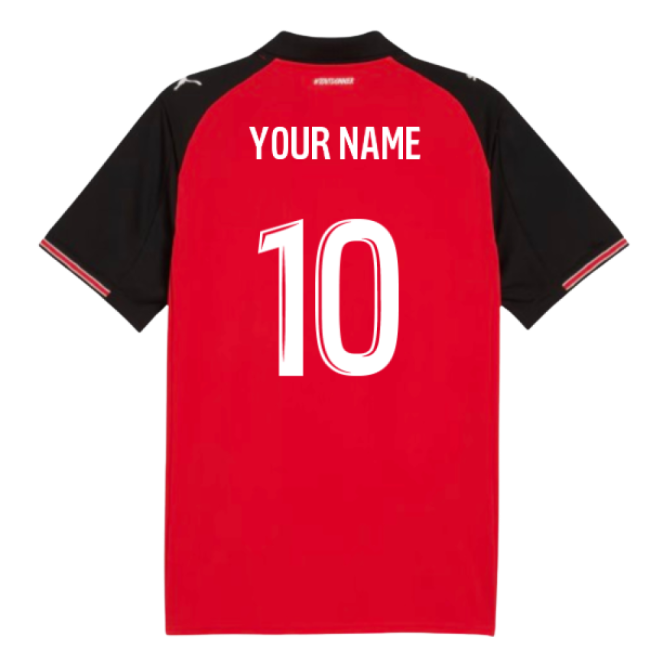 2025-2026 Stade Rennais Home Shirt (Your Name)-The Soccer Shirt Hub
