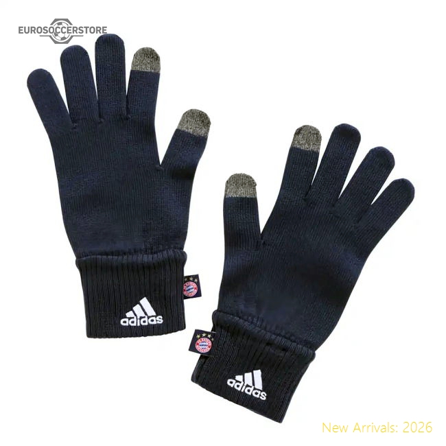 2017-2018 Bayern Munich Adidas Knitted Gloves (Navy)-The Soccer Shirt Hub
