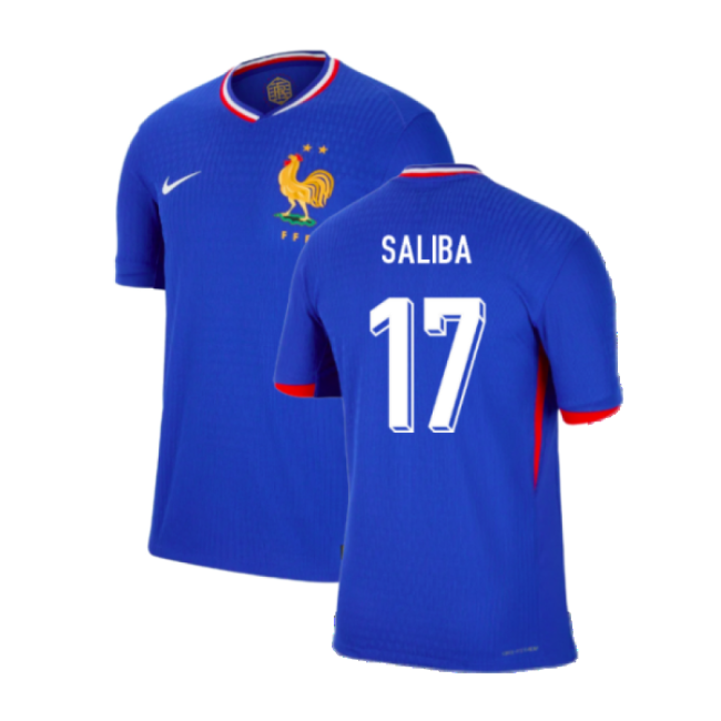 2024-2025 France Dri-FIT ADV Match Home Shirt (Saliba 17)-The Soccer Shirt Hub