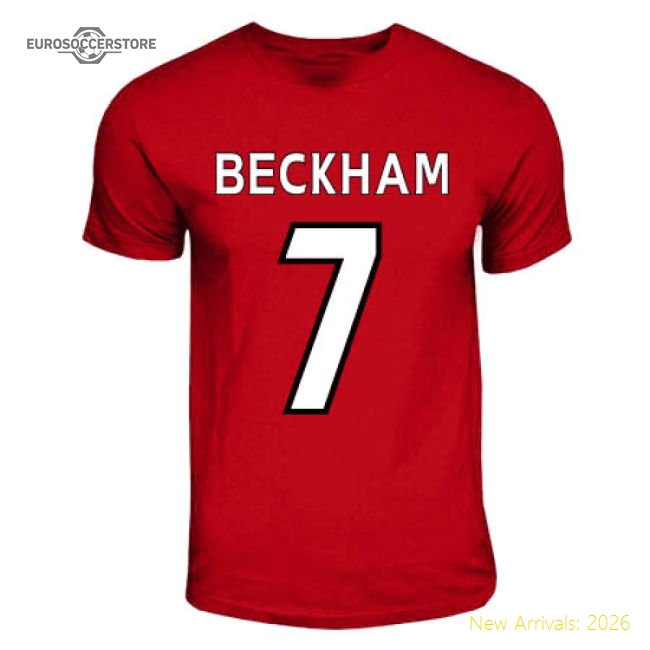 David Beckham Manchester United Hero T-shirt (red)-The Soccer Shirt Hub
