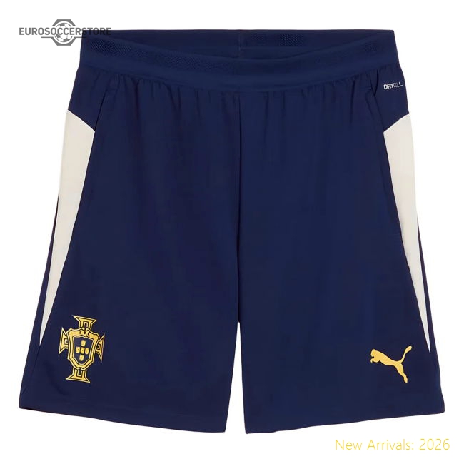 2025-2026 Portugal Training Shorts (Persian Blue)-The Soccer Shirt Hub