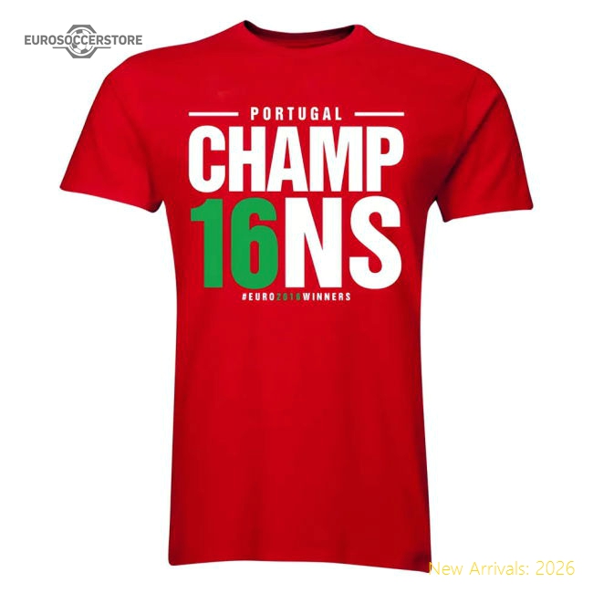 Portugal Euro Champions T-Shirt (Red)-The Soccer Shirt Hub