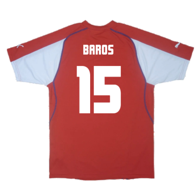 Czech Republic 2003-04 Home Shirt ((Excellent) XL) (Baros 15)-The Soccer Shirt Hub