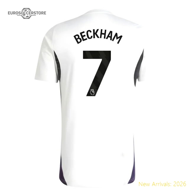 2025-2026 Man Utd Training Jersey (White) (Beckham 7)-The Soccer Shirt Hub
