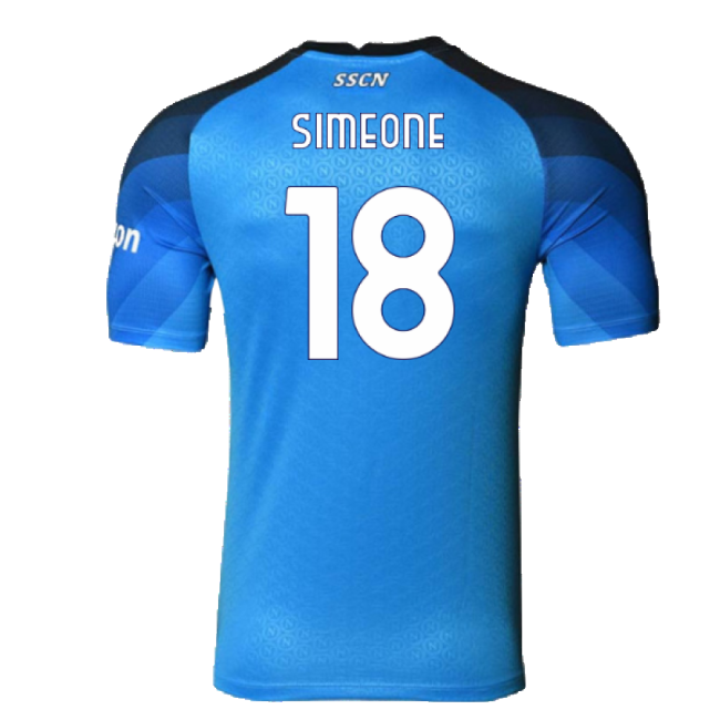 Napoli 2022-23 Player Issue Home Shirt (3XL) (Simeone 18) (Excellent)-The Soccer Shirt Hub