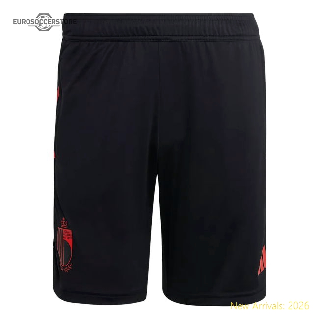2022-2023 Belgium Training Shorts (Black)-The Soccer Shirt Hub