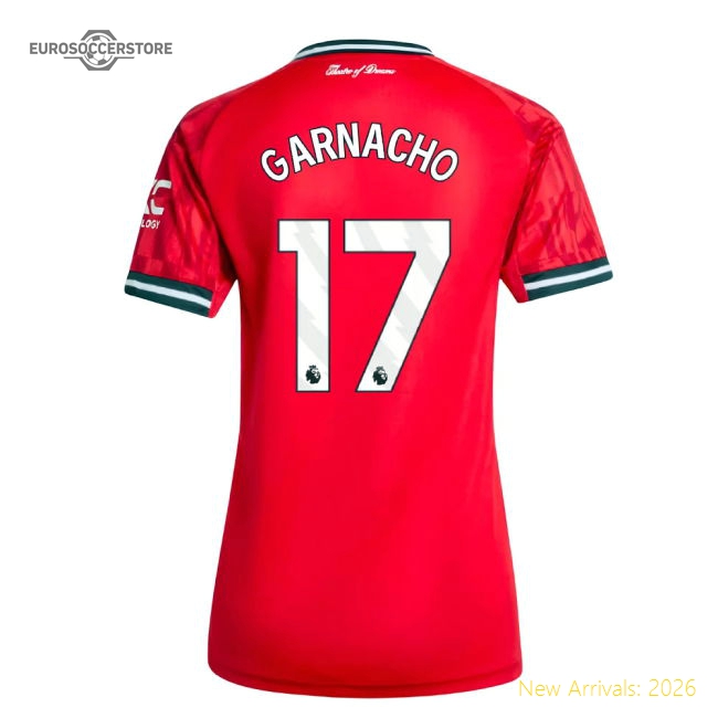 2025-2026 Man Utd Home Shirt (Womens) (Garnacho 17)-The Soccer Shirt Hub