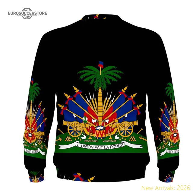 Haiti Coat Of Arms Sublimated Sweatshirt-The Soccer Shirt Hub