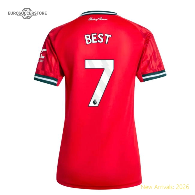 2025-2026 Man Utd Home Shirt (Womens) (Best 7)-The Soccer Shirt Hub