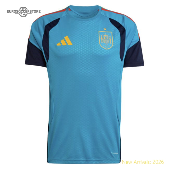 2026-2027 Spain Training Jersey (Bold Aqua)-The Soccer Shirt Hub