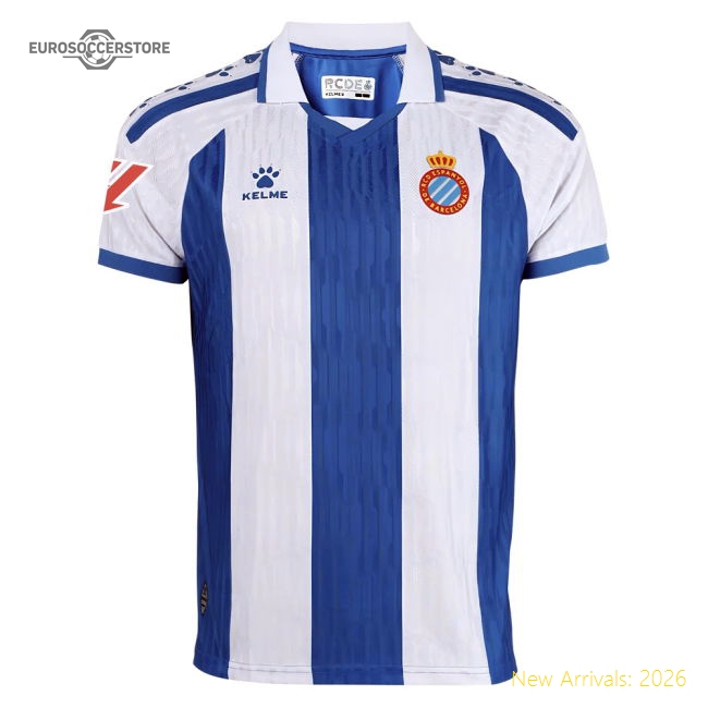 2025-2026 RCD Espanyol Home Shirt (Your Name)-The Soccer Shirt Hub