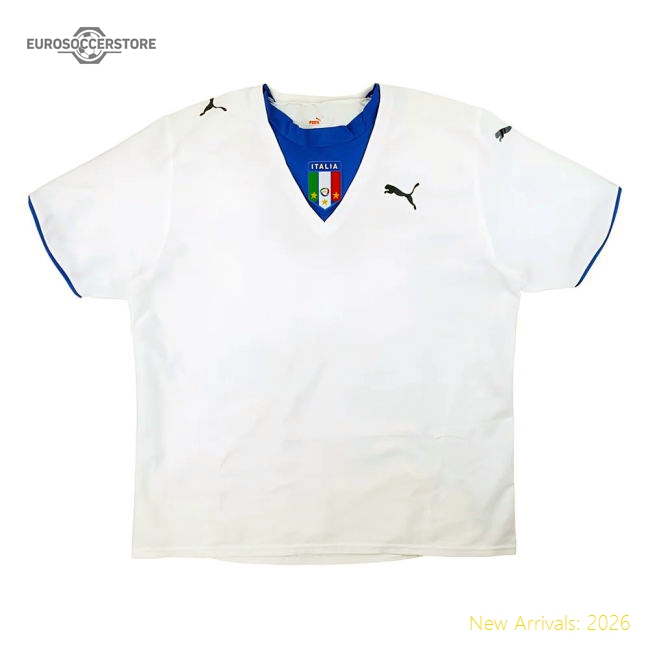 2006-2007 Italy Away Shirt (White)-The Soccer Shirt Hub