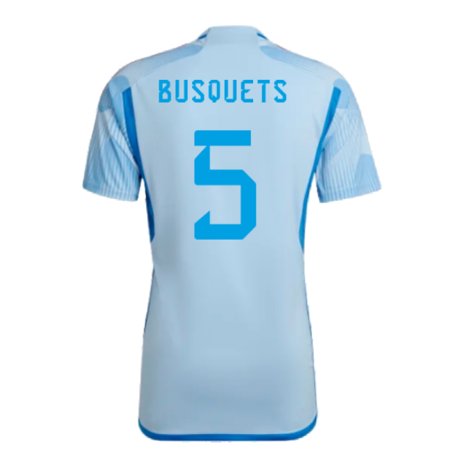 2022-2023 Spain Away Shirt (Busquets 5)-The Soccer Shirt Hub