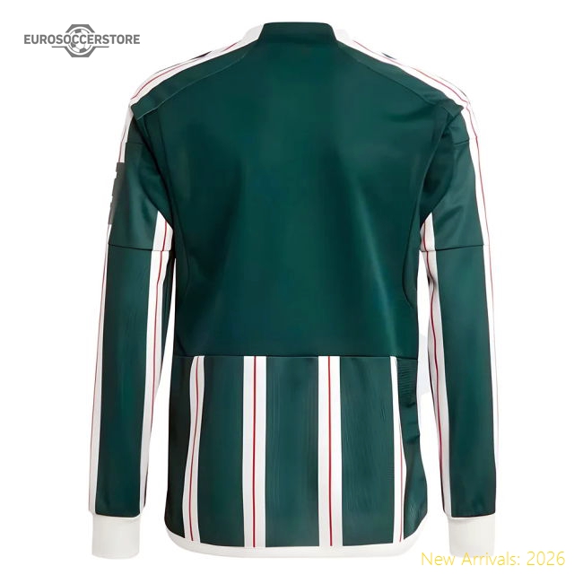 2023-2024 Man Utd Away Long Sleeve Shirt (Kids)-The Soccer Shirt Hub