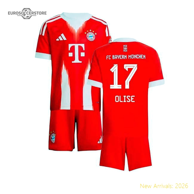 2025-2026 Bayern Munich Home Mini Kit (Olise 17)-The Soccer Shirt Hub