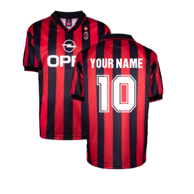AC Milan 1996 Home Retro Shirt (Your Name)-The Soccer Shirt Hub