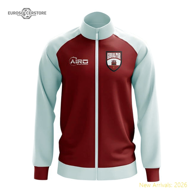Gibraltar Concept Football Track Jacket (Red)-The Soccer Shirt Hub