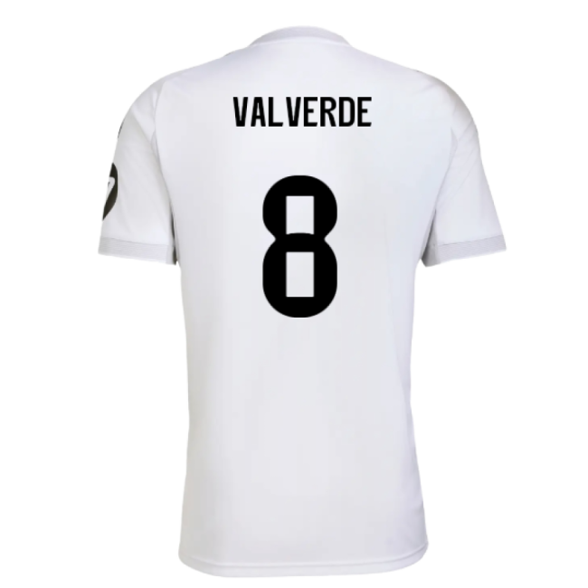 2025-2026 Real Madrid Home Shirt (Valverde 8)-The Soccer Shirt Hub