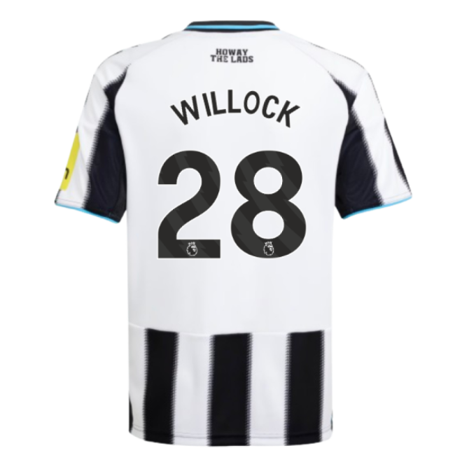 2025-2026 Newcastle Home Shirt (Kids) (Willock 28)-The Soccer Shirt Hub