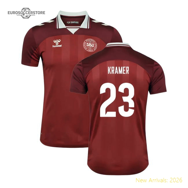 2025-2026 Denmark Womens Team Home Shirt (Unisex) (Kramer 23)-The Soccer Shirt Hub