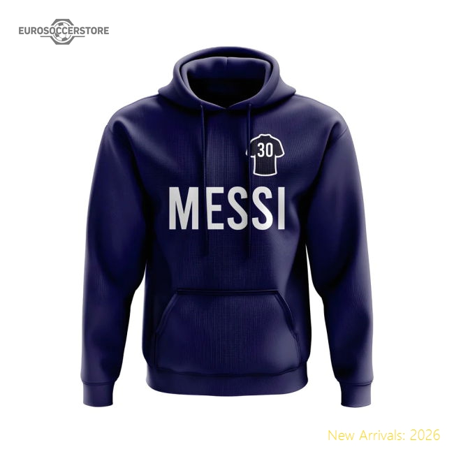 Lionel Messi PSG Number Hoody (Navy)-The Soccer Shirt Hub