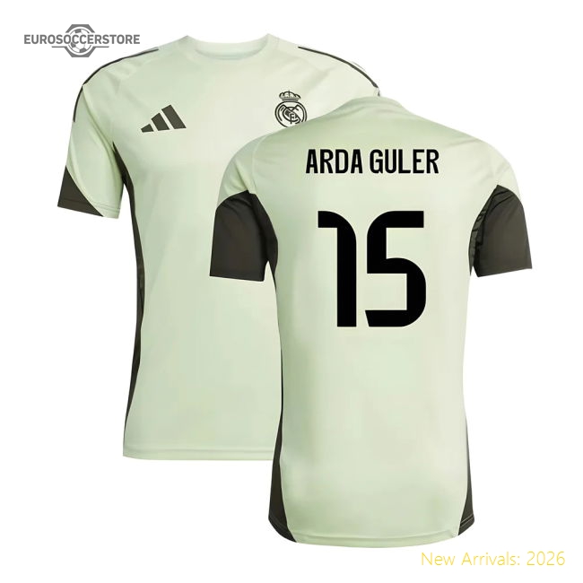 2025-2026 Real Madrid Training Jersey (Almost Lime) (Arda Guler 15)-The Soccer Shirt Hub