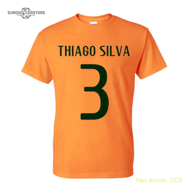 Thiago Silva Brazil Hero T-shirt (yellow)-The Soccer Shirt Hub