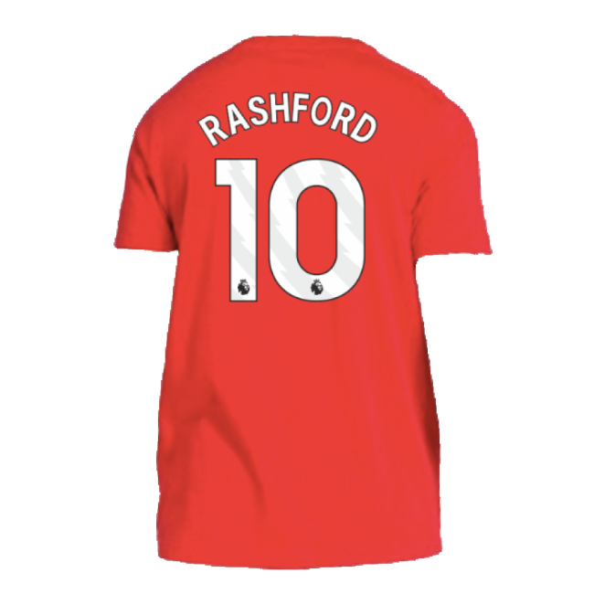 2024-2025 Man Utd DNA Tee (Red) (Rashford 10)-The Soccer Shirt Hub