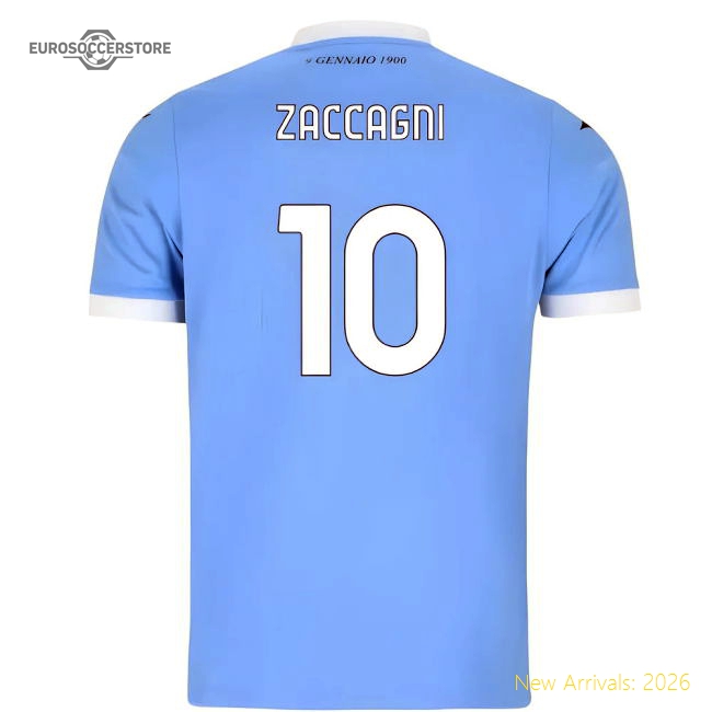 2025-2026 Lazio Home Shirt (Zaccagni 10)-The Soccer Shirt Hub