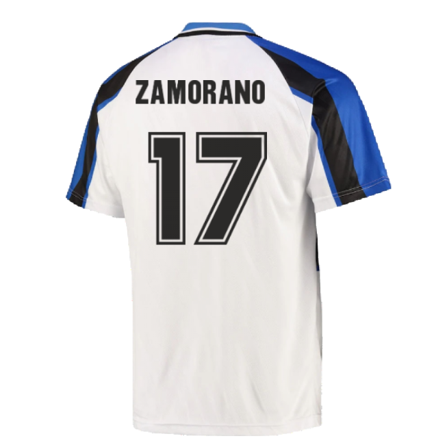 1996 Inter Milan Away Shirt (Zamorano 17)-The Soccer Shirt Hub