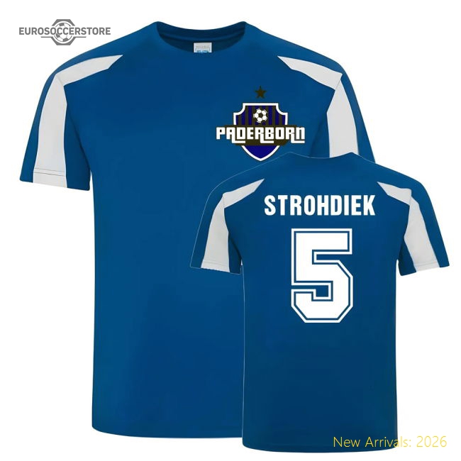 Christian Strohdiek Paderborn Sports Training Jersey (Blue)-The Soccer Shirt Hub