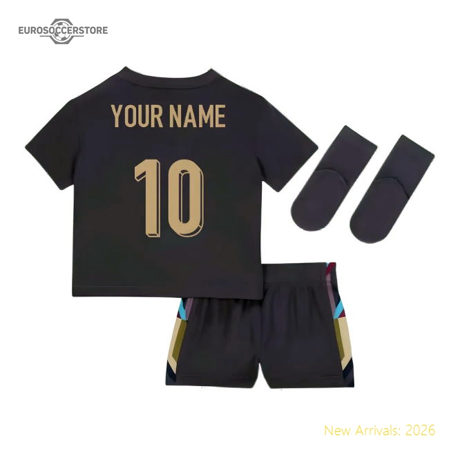 2024-2025 England Away Baby Kit (Your Name)-The Soccer Shirt Hub