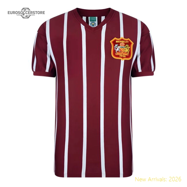 Score Draw Manchester City 1956 FA Cup Final Retro Football Shirt-The Soccer Shirt Hub