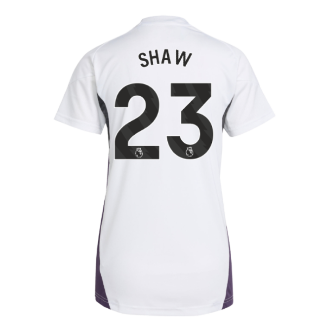2025-2026 Man Utd Training Jersey (White) - Womens (Shaw 23)-The Soccer Shirt Hub