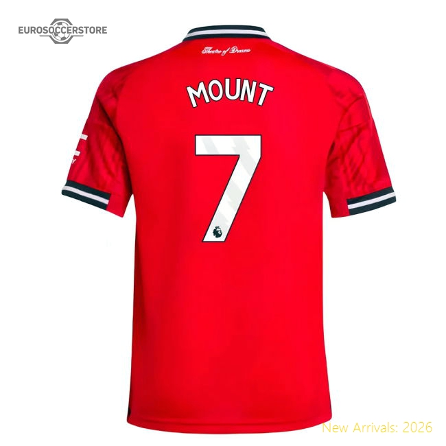 2025-2026 Man Utd Home Shirt (Kids) (Mount 7)-The Soccer Shirt Hub