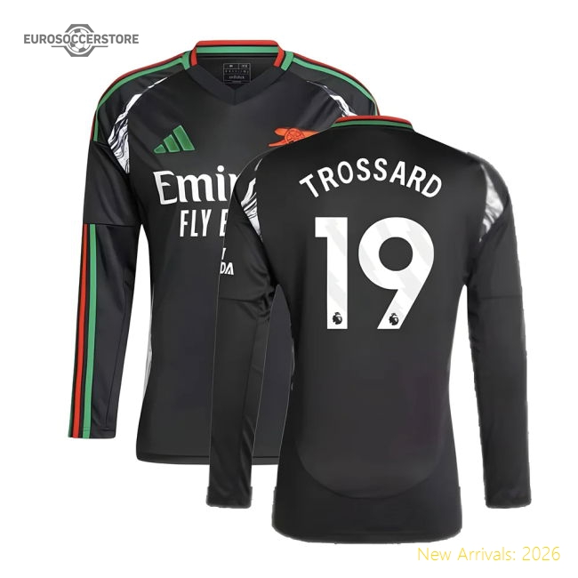 2024-2025 Arsenal Away Long Sleeve Shirt (Trossard 19)-The Soccer Shirt Hub