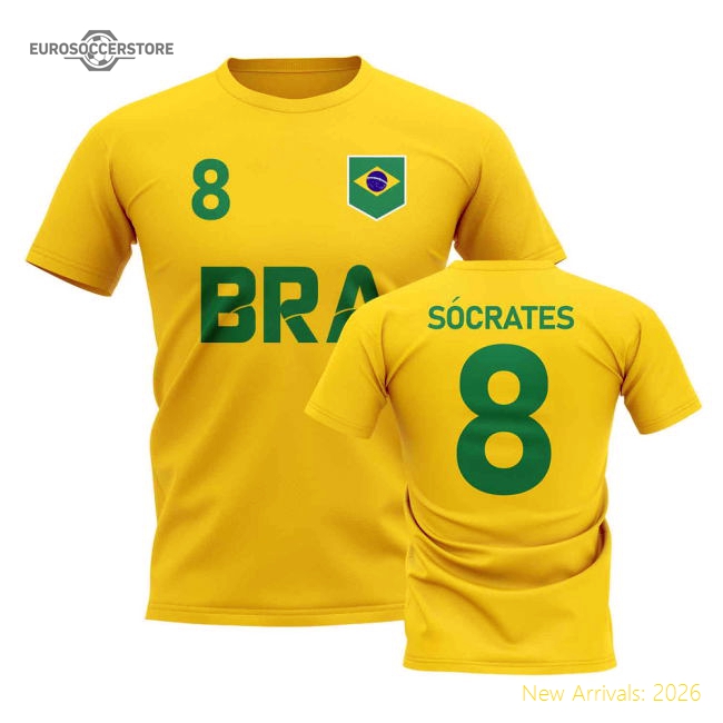 Socrates Country Code Hero T-Shirt (Yellow)-The Soccer Shirt Hub