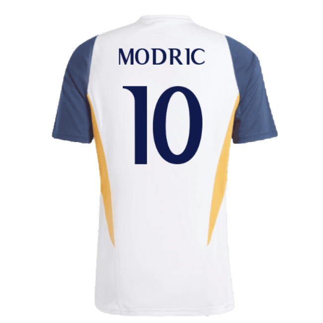 2023-2024 Real Madrid Training Shirt (White) (Modric 10)-The Soccer Shirt Hub