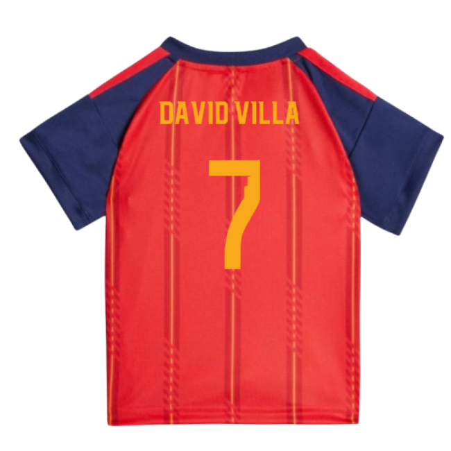 2026-2027 Spain Home Baby Kit (David Villa 7)-The Soccer Shirt Hub