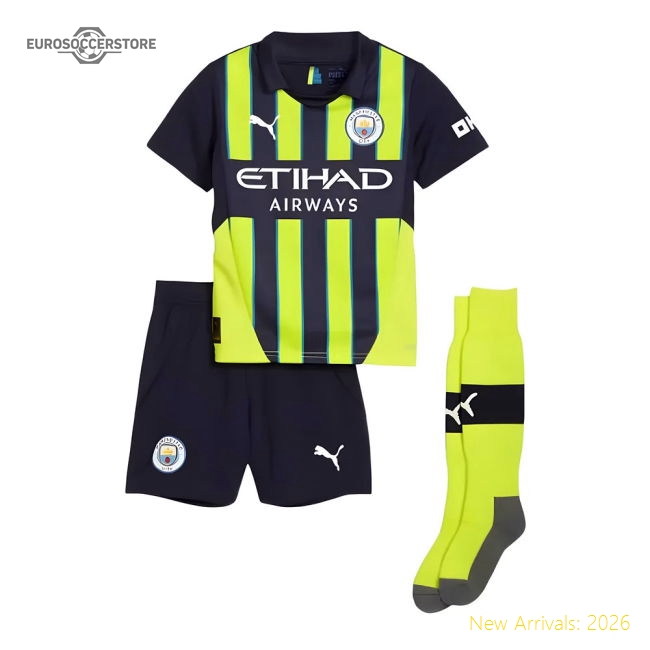 2024-2025 Man City Away Mini Kit-The Soccer Shirt Hub