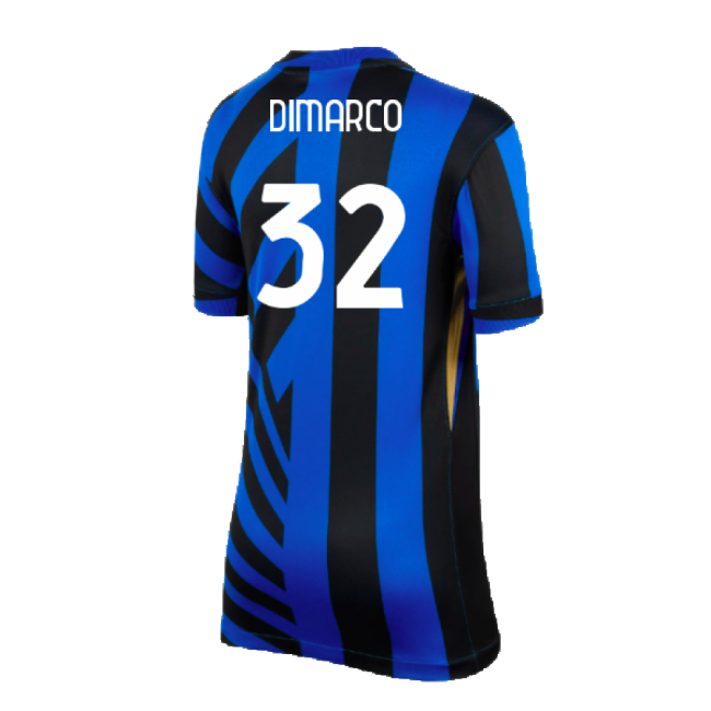 2024-2025 Inter Milan Home Shirt (Kids) (Dimarco 32)-The Soccer Shirt Hub