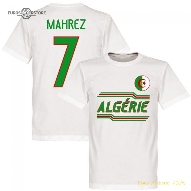 Algeria Mahrez 7 Team T-Shirt - White-The Soccer Shirt Hub