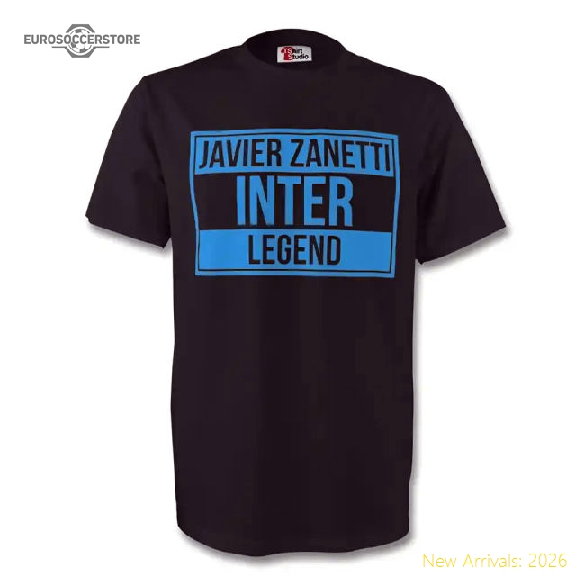 Javier Zanetti Inter Milan Legend Tee (black)-The Soccer Shirt Hub
