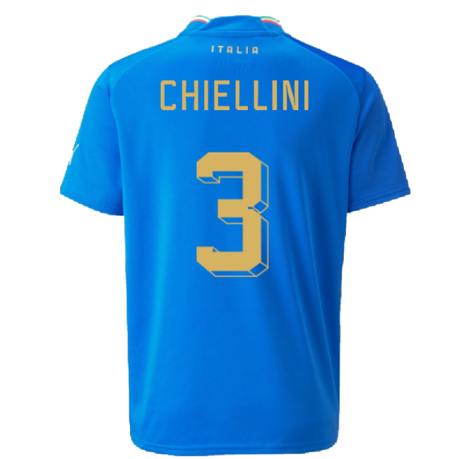 2022-2023 Italy Home Shirt (Kids) (CHIELLINI 3)-The Soccer Shirt Hub